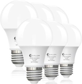 6-Pack A19 LED Light Bulbs,60 Watt Equivalent Daylight 5000K with E26 Base,Efficient 9W,800 Lumens Non-Dimmable LED Bulbs,15000 Hours
